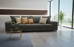 Duża Nowoczesna Kanapa Rozkładana Sofa z Funkcją Spania i Pojemnikiem Gretta Szara