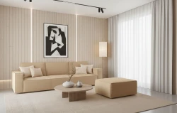 Kanapa z Funkcją Spania Sofa Rozkładana z Pojemnikiem Santa Beżowa