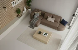 Narożnik z Funkcją Spania do Salonu Rozkładany Fox Brązowy Lewy