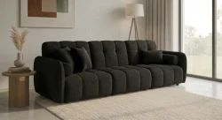 Nowoczesna Kanapa 3 Osobowa do Salonu Sofa Modułowa Lumi Czarna