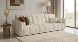 Nowoczesna Kanapa 3 Osobowa do Salonu Sofa Modułowa Lumi Ecru