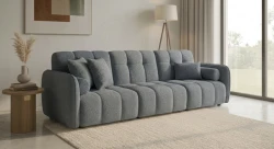 Nowoczesna Kanapa 3 Osobowa do Salonu Sofa Modułowa Lumi Szara