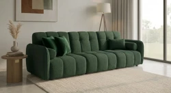 Nowoczesna Kanapa 3 Osobowa do Salonu Sofa Modułowa Lumi Zielona
