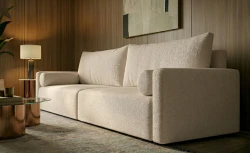 Kanapa z Funkcją Spania Sofa Rozkładana do Salonu Modułowa Soho 2 Beżowa