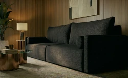 Kanapa z Funkcją Spania Sofa Rozkładana do Salonu Modułowa Soho 2 Czarna