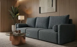 Kanapa z Funkcją Spania Sofa Rozkładana do Salonu Modułowa Soho 3 Szara